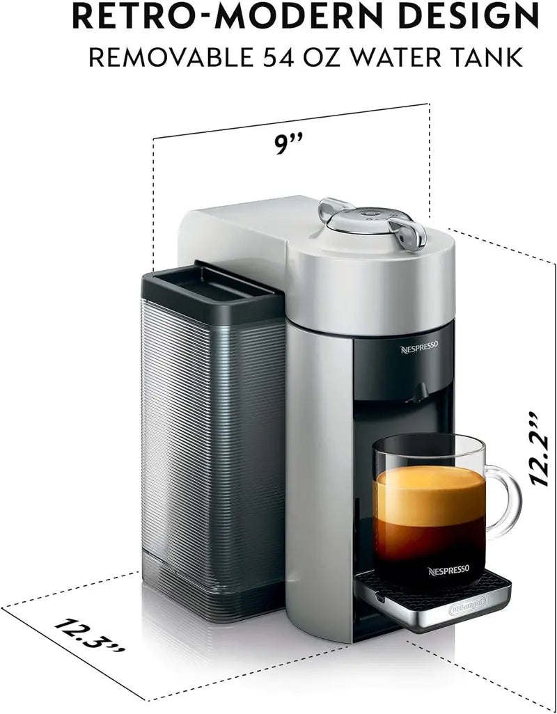 De onghi Nespresso Vertuo Coffee & Espresso System  Smart Capsule Recognition, Rich Crema, and Versatile Brew Sizes