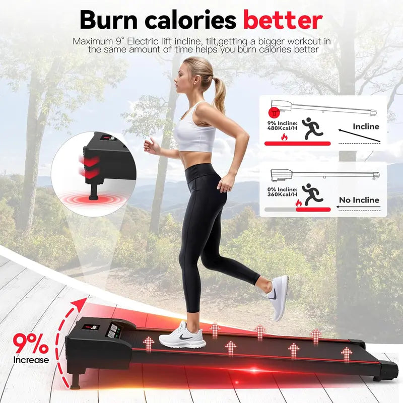 Sperax Smart Under-Desk Walking Treadmill Pad – 3-in-1 Portable Fitness Mat with APP Control, 2.5HP Motor & Remote