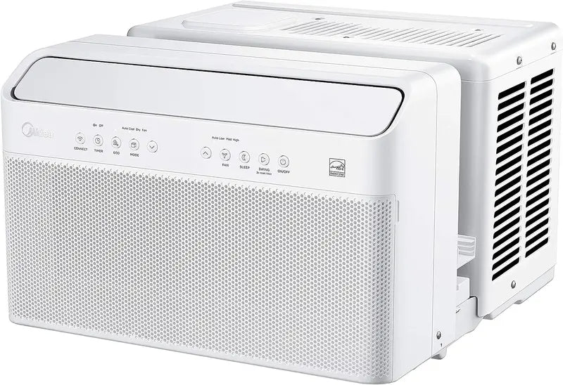 U-Shaped Inverter Window AC – 12,000 BTU Smart Air Conditioner with Open-Window Mode, Alexa Compatibility & Energy-Saving Tech (Renewed)
