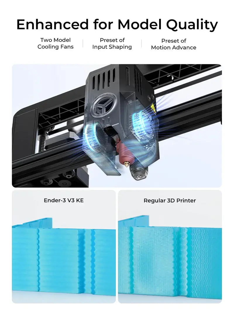 Creality Ender-3 V3 KE 3D Printer  High-Speed 500 mm/s Printing, CoreXY Architecture, Quiet Operation