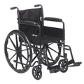 Drive Medical Silver Sport 1 Lightweight Wheelchair  Full Arms & Swing-Away Removable Footrests
