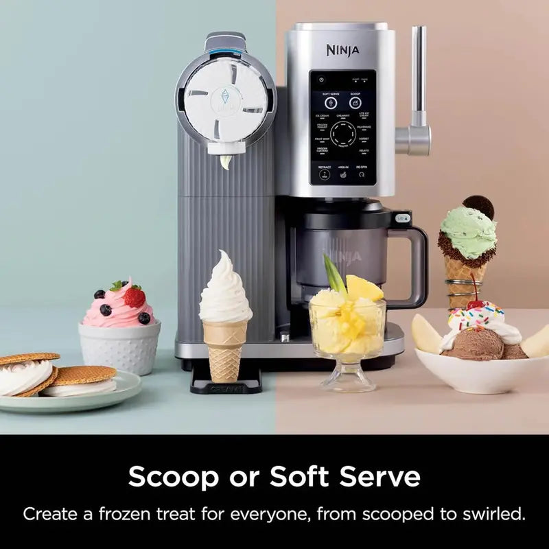 Swirl by CREAMi Ice Cream Maker – 13-Program Frozen Dessert Machine (Sorbet, Soft Serve, Yogurt), Includes Two 16oz Pints (NC701)