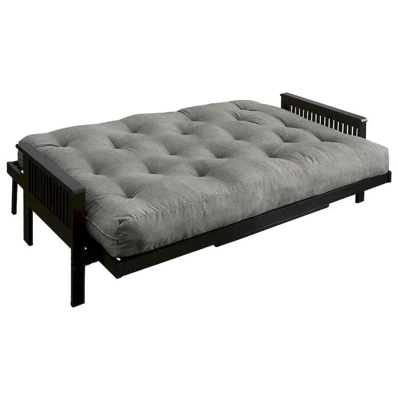 TruPedic Full-Size Granite Grey Futon Mattress – 12-Inch Dual-Comfort Hybrid Design