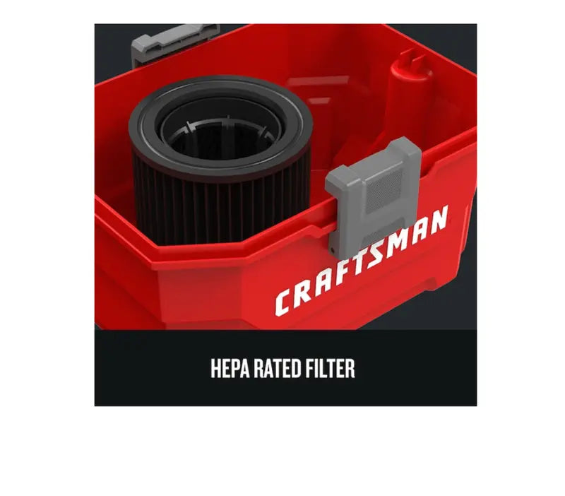 CRAFTSMAN V20 2-Gallon Cordless Wet/Dry Vacuum  HEPA Filtration, Portable Design, 20V Platform (Battery Sold Separately)