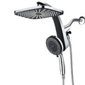 Square Rainfall Shower System – 10 Spray Modes, Handheld Unit, 2.5 GPM Flow Rate