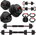 Upgraded Adjustable Dumbbell Kit – Includes Barbell Conversion & Push-Up Stand