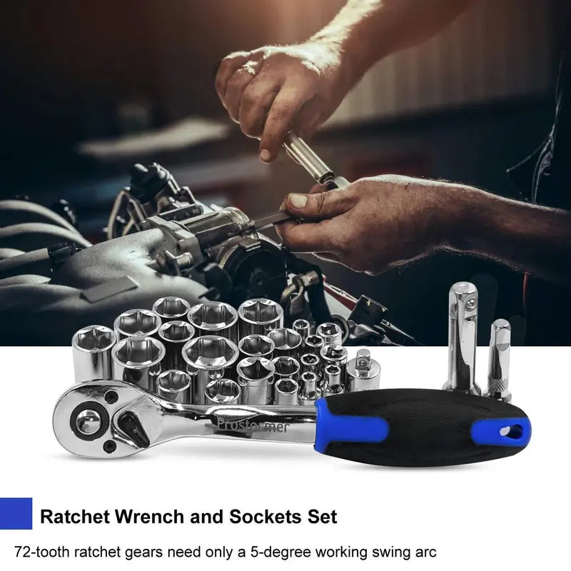 Prostormer 259-Piece Comprehensive Tool Kit for Home, Auto, and DIY Repairs