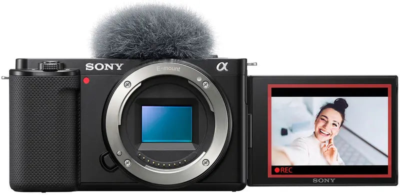 Sony Alpha ZV-E10 Mirrorless Vlog Camera, Body Only, Black