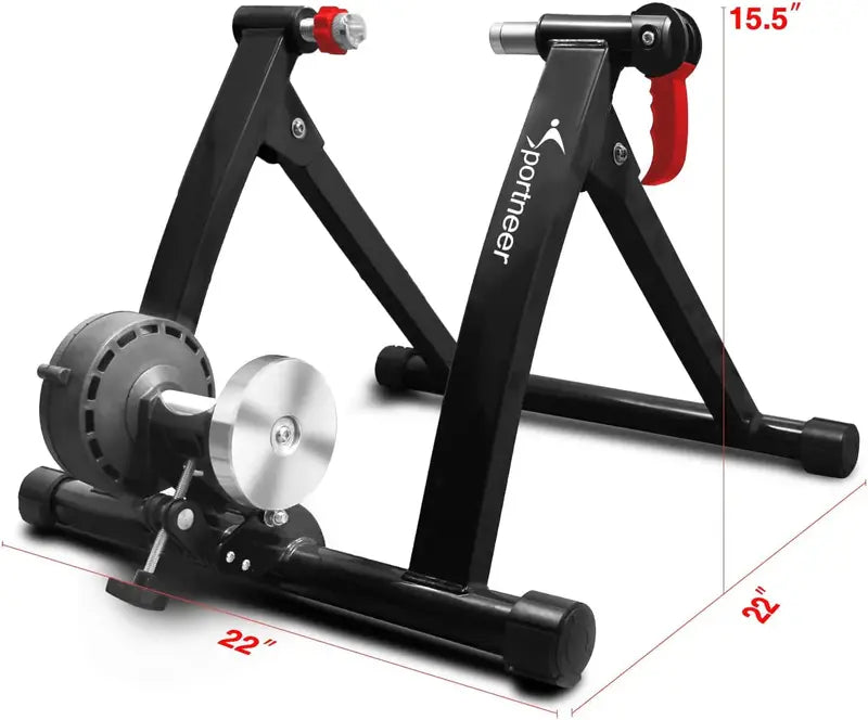 Sportneer Magnetic Indoor Bike Trainer Stand – 6-Level Resistance with Quiet Ride Technology
