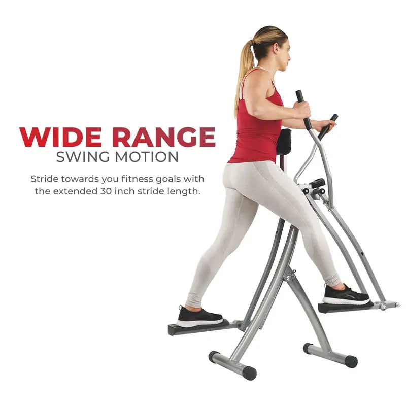Sunny Health & Fitness SF-E902 Air Walk Elliptical – Lightweight Glider with SunnyFit® App Access