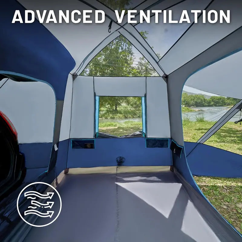 TIMBER RIDGE SUV Tent – 5–9-Person Weather-Resistant Car Camping Tent with Screen Porch, Awning & Included Rainfly