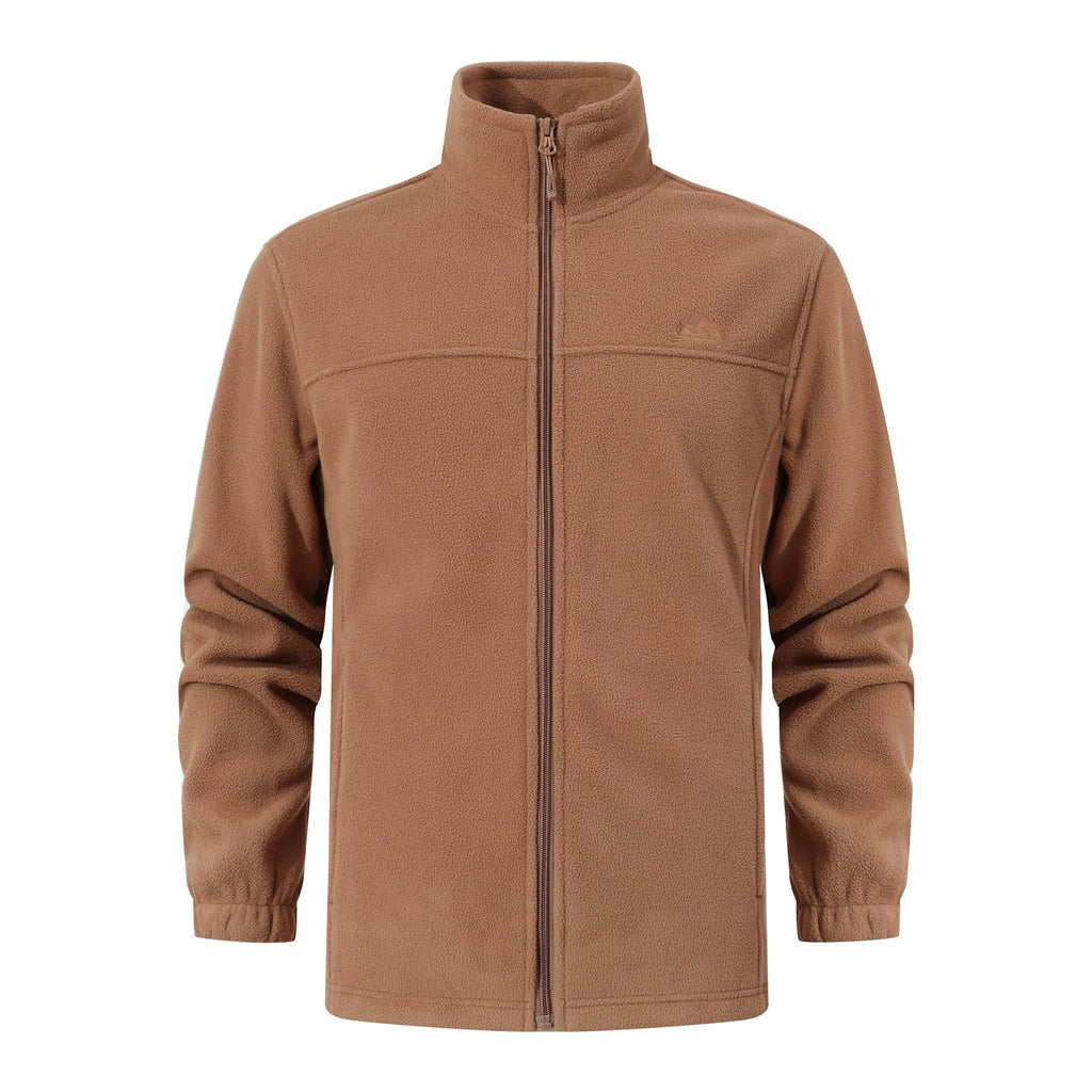 Men's Fleece Full Zip Brown Jacket