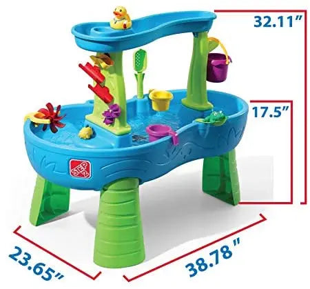 Step2 Rain Showers Splash Pond Kids Water Play Table with 13-Piece Accessory Kit