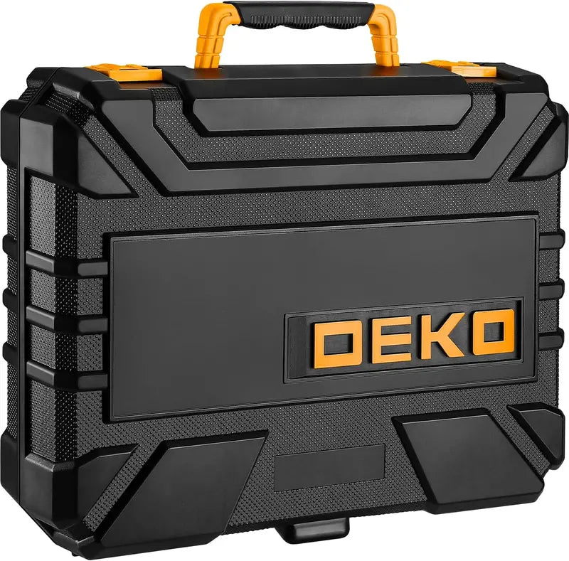 DEKOPRO 126-Piece Cordless Tool Kit  Includes 8V Drill, Toolbox, and Accessories for DIY and Home Repairs