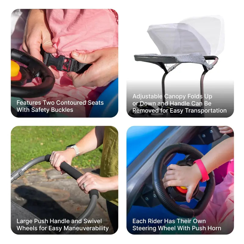 Step2 Side-by-Side Push SUV Toy for Kids — Dual-Seat Ride-On Vehicle