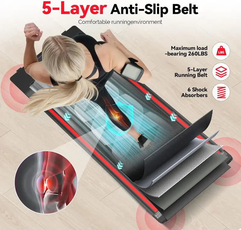 Sperax Smart Under-Desk Walking Treadmill Pad – 3-in-1 Portable Fitness Mat with APP Control, 2.5HP Motor & Remote