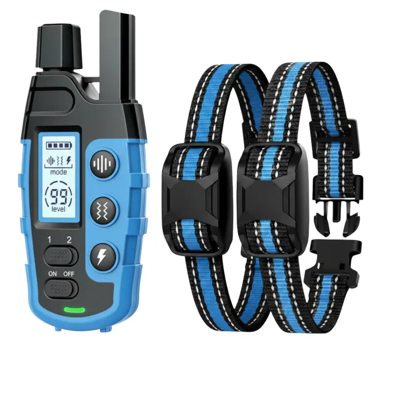 Two-Dog E-Collar System with Dual-Channel Remote for Simultaneous or Separate Training
