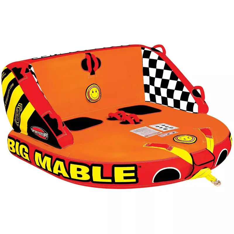 SPORTSSTUFF Big Mable 2-Person Inflatable Towable Tube with Heavy-Duty Cover & Dual Tow Points