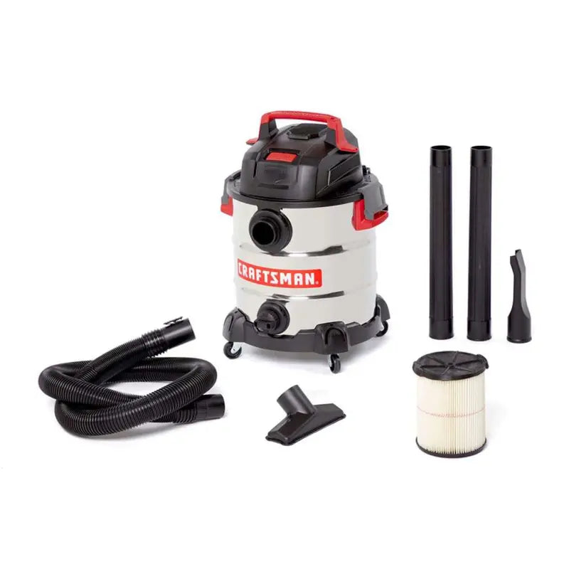 Craftsman Wet/Dry Vacuum 10 Gallon 120V 6HP Peak Stainless Steel