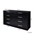 Compact 8-Drawer Double Dresser  Space-Saving Bedroom Storage Unit