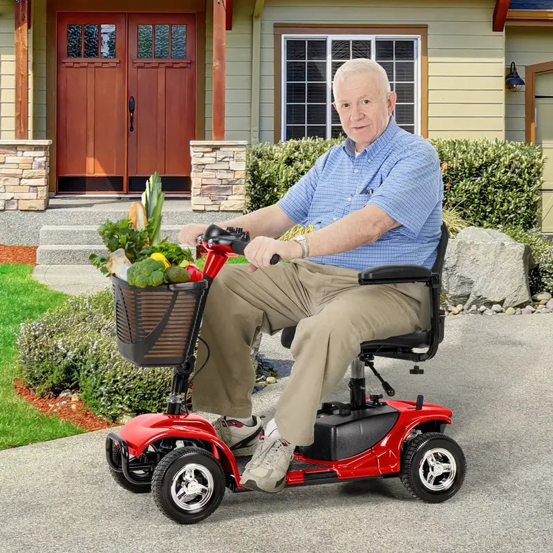 UltraLite 4-Wheel Mobility Scooter – Portable Lightweight Design, 14-Mile Range, Model A898