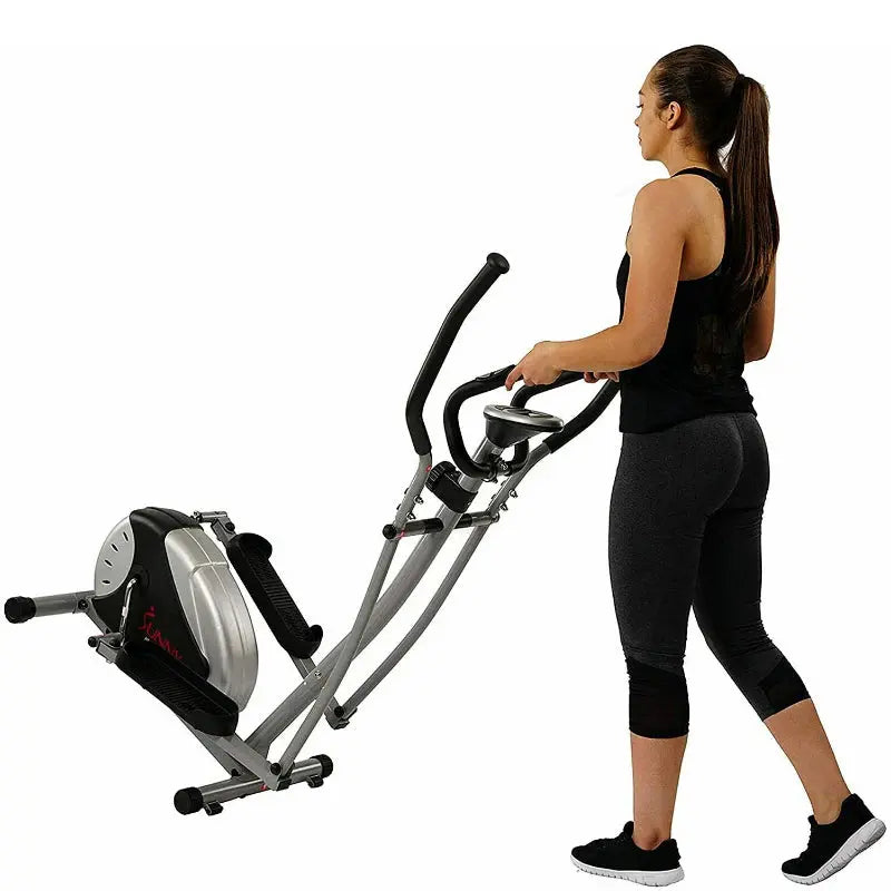 Compact Magnetic Elliptical Trainer  Home-Friendly Cardio Machine with Silent Resistance and Space-Saving Footprint