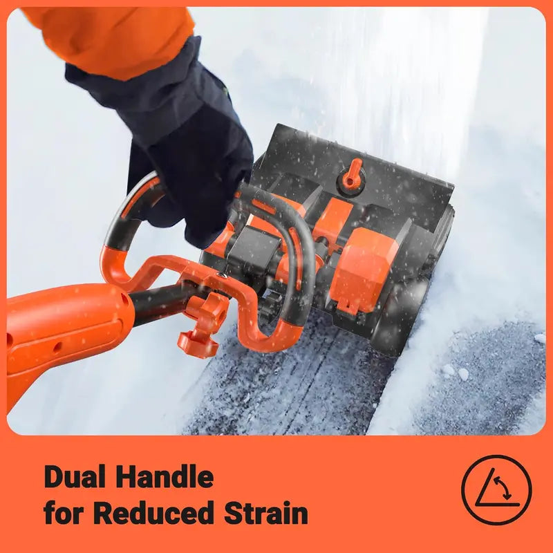 Cordless 48V Snow Blower with Wheels  16-Inch Brushless Shovel Featuring LED Lights, Directional Plate & Dual Batteries