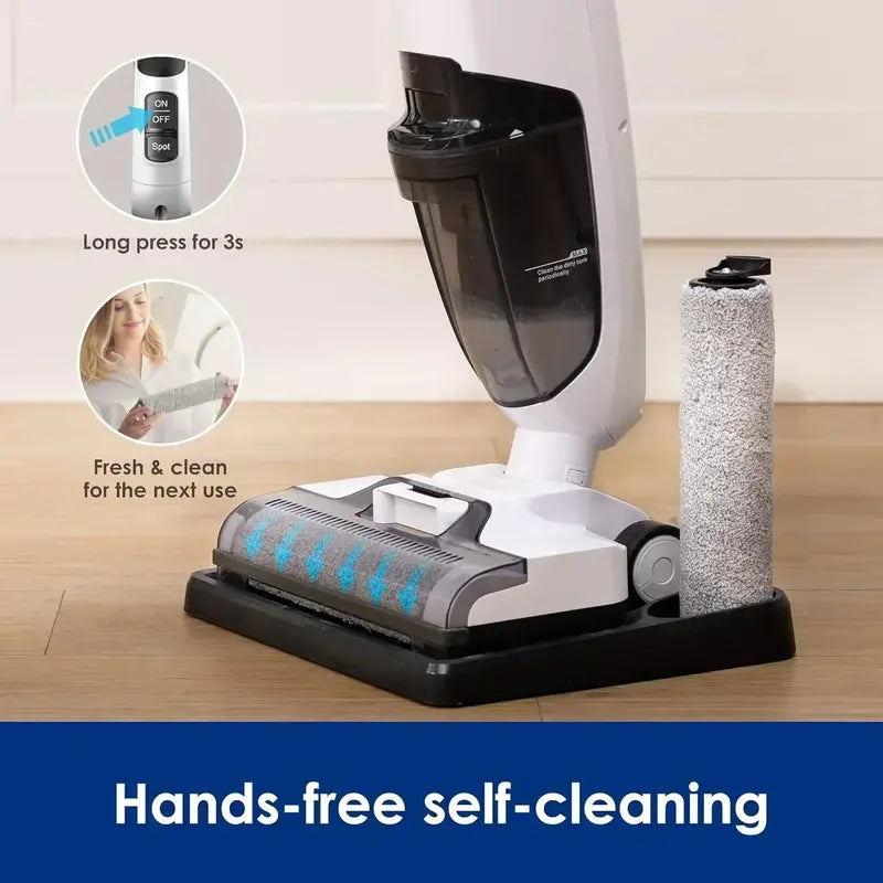 Cordless Wet/Dry Vacuum & Mop  All-in-One Hard Floor Cleaner for Effortless Maintenance