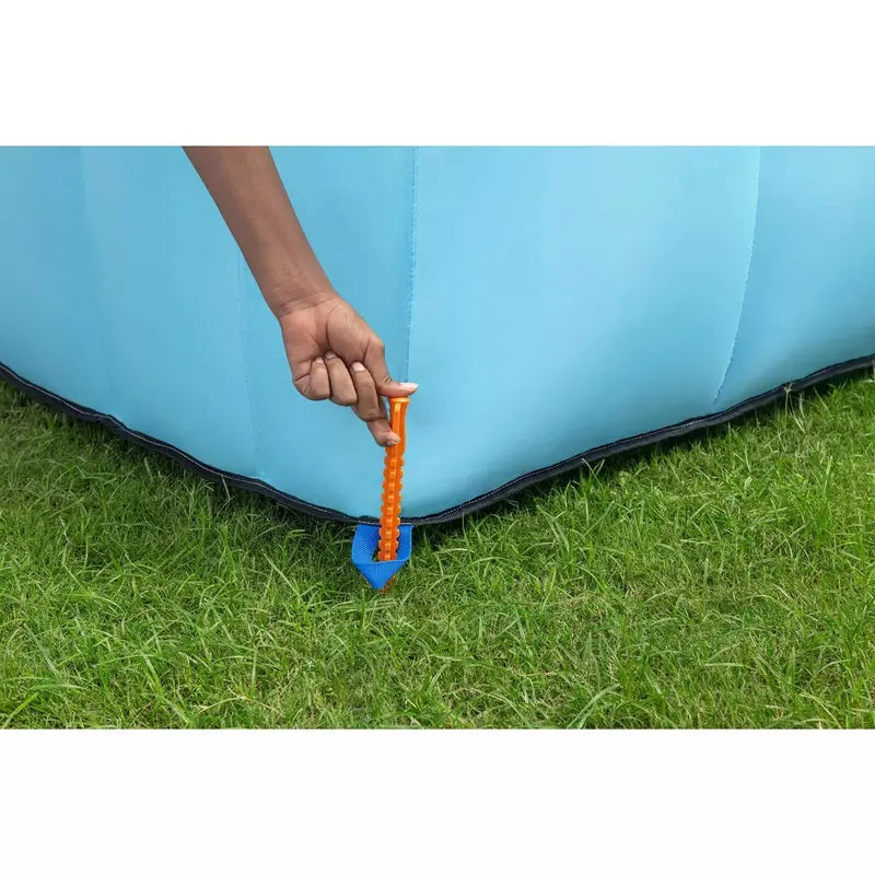Up, In and Over Wonder Hoops 10′ Inflatable Bounce House Park with Basketball and Slide. 126