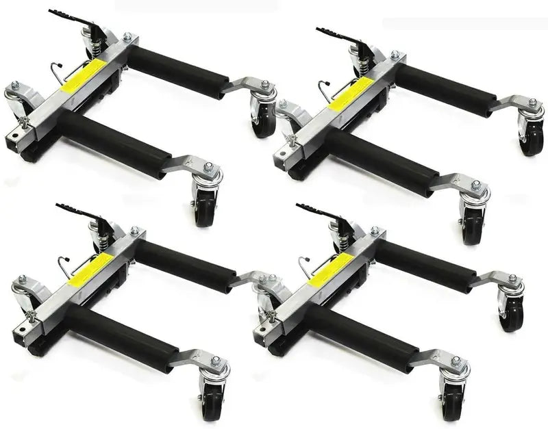 Stark Heavy-Duty Wheel Dolly Set (4-Pack) – Hydraulic Tire Jack Skates with Ratcheting Foot Pedal, 1500 lb Capacity