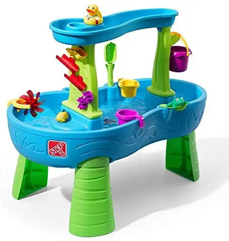 Step2 Rain Showers Splash Pond Kids Water Play Table with 13-Piece Accessory Kit