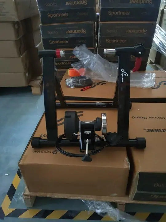 Sportneer Magnetic Indoor Bike Trainer Stand – 6-Level Resistance with Quiet Ride Technology