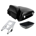 TCT-MOTORPARTS Chopped Tour Pack Trunk with Backrest and Mounting Rack for Motorcycles