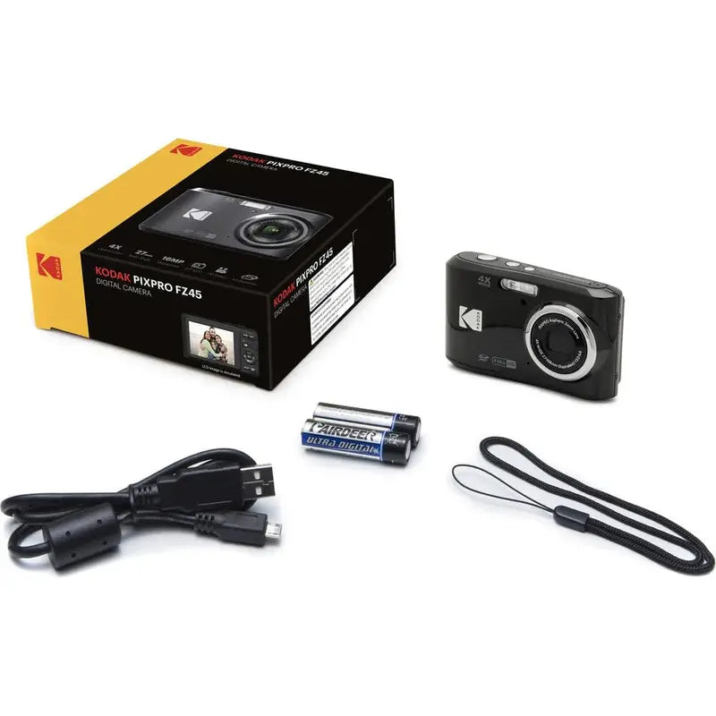 PIXPRO FZ45 Digital Camera Bundle – Includes 32GB Memory Card (Black)