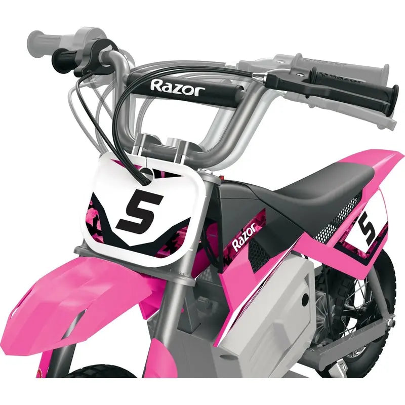 Razor MX350 Electric Dirt Bike – 13+ Years, Pink Youth Off-Road Motorcycle with 350W Motor
