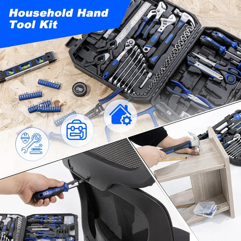 Prostormer 259-Piece Comprehensive Tool Kit for Home, Auto, and DIY Repairs