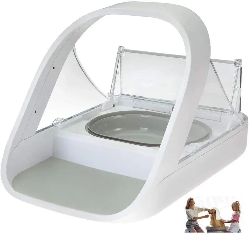 SureFeed Microchip-Activated Pet Feeder – Dual-Chamber Design for Wet and Dry Food, Lightweight Build, Includes Absorbent Pet Towel