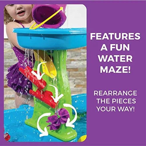Step2 Rain Showers Splash Pond Kids Water Play Table with 13-Piece Accessory Kit