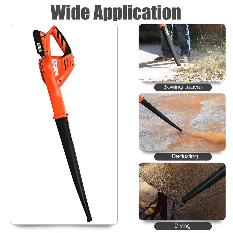 Cordless Rechargeable Leaf Blower  Lithium-Powered Sweeper with Charger