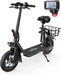 URBANMAX C1 Electric Scooter – 450W Motor, Detachable Seat, 22-Mile Range