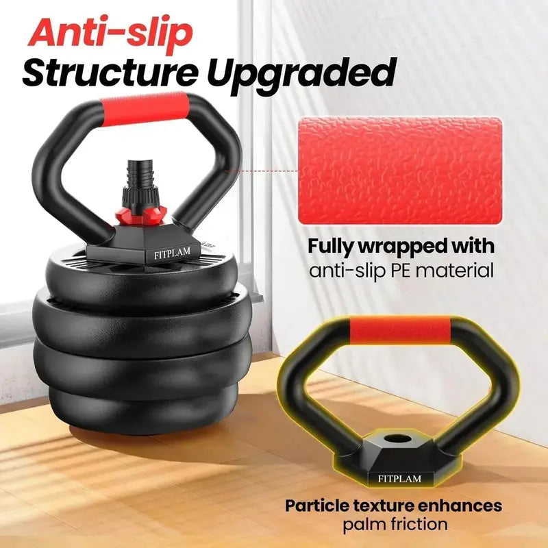 Upgraded Adjustable Dumbbell Kit – Includes Barbell Conversion & Push-Up Stand