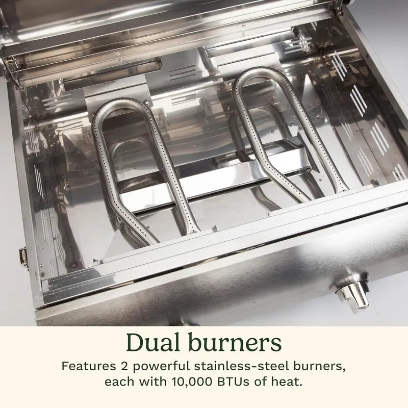 Cuisinart Chef  Style Portable Propane Grill  Stainless Steel Tabletop Gas Grill (20,000 BTU)