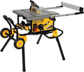DEWALT DW745 10-Inch Compact Jobsite Table Saw  32.5-Inch Rip Capacity, 15-Amp Motor, Rolling Stand Included