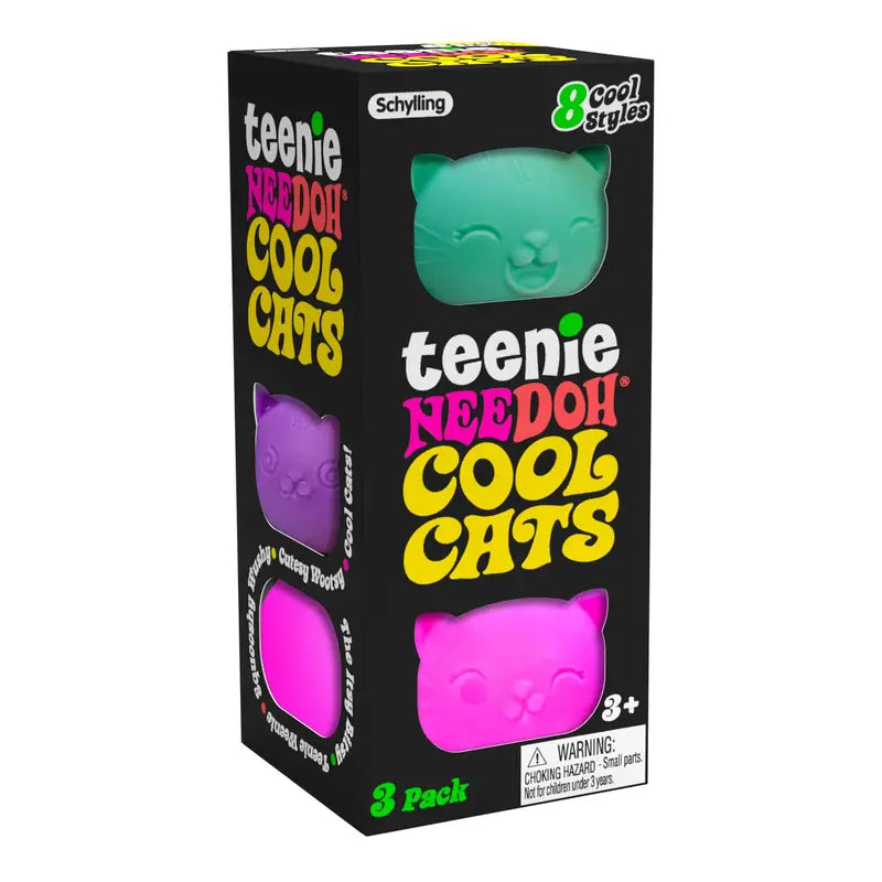 Teenie NeeDoh Cool Cats – Mini Cat-Shape Sensory Toy