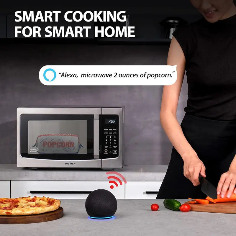 TOSHIBA ML-EC42P(SS) 4-in-1 Microwave Oven – Convection, Air Fryer, Sensor Cooking & Mute Mode