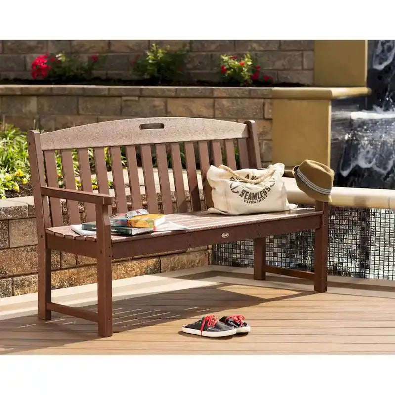 Polywood Trex Yacht Club Bench – 60-Inch All-Weather Outdoor Seating in Marine-Grade Material