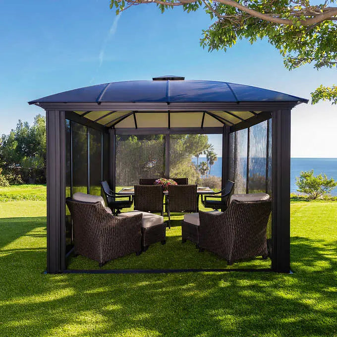 Paragon Siena Aluminum Gazebo – Modern Backyard Shade Structure