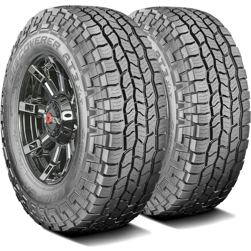 Cooper Discoverer AT3 XLT LT All-Terrain Tires  Pair of 285/60R20, Load Range E, 10-Ply, 125/122S Speed Rating
