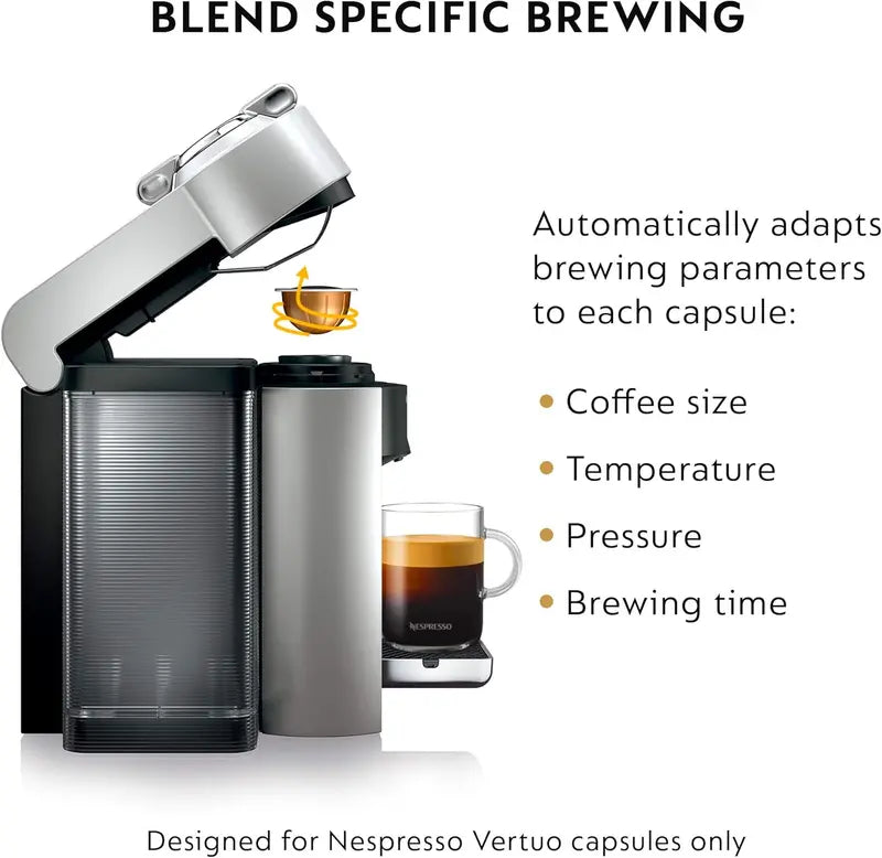De onghi Nespresso Vertuo Coffee & Espresso System  Smart Capsule Recognition, Rich Crema, and Versatile Brew Sizes