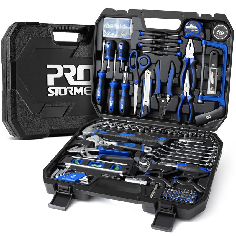 Prostormer 259-Piece Comprehensive Tool Kit for Home, Auto, and DIY Repairs
